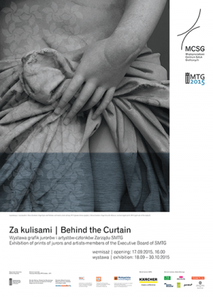 Behind the Curtain. Exhibition of prints of jurors and artists – members of the Board of SMTG